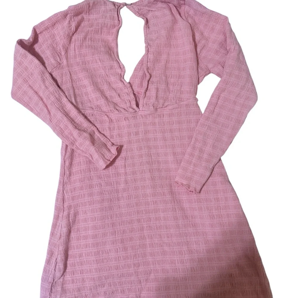 Free People Pink Long Sleeve Dress